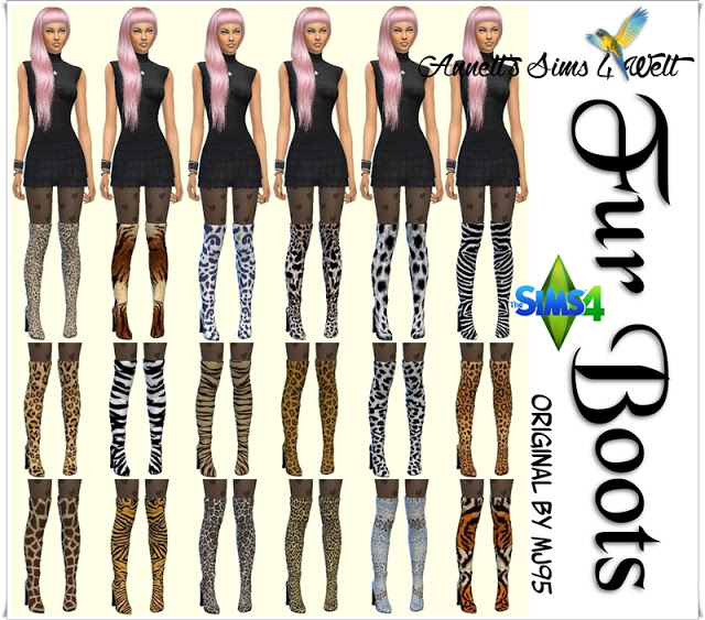 Sims 4 Fur Boots at Annett’s Sims 4 Welt