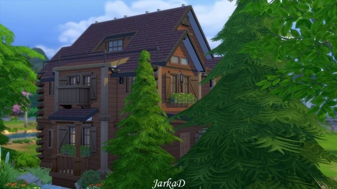 Sims 4 Forest cottage at JarkaD Sims 4 Blog