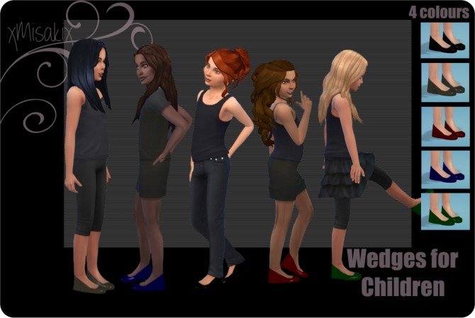 Sims 4 Wedges for kids at xMisakix Sims