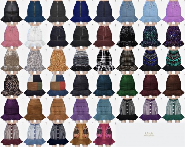 Mermaid line mini skirt special at Marigold » Sims 4 Updates