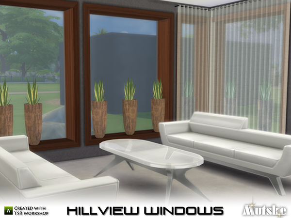 Sims 4 Hillview Windows with slots by mutske at TSR