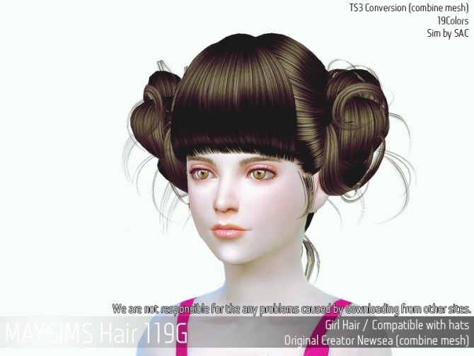Sims 4 Hair 119G (Newsea) at May Sims