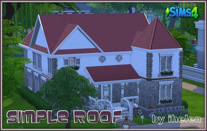 Sims 4 Simple Roof by ihelen at ihelensims