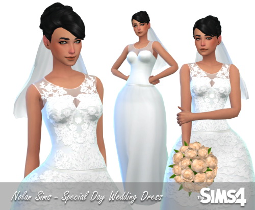 Sims 4 Wedding dress at Nolan Sims