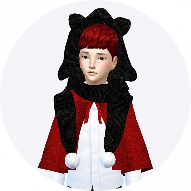 Sims 4 Child cat hood scarf at Marigold