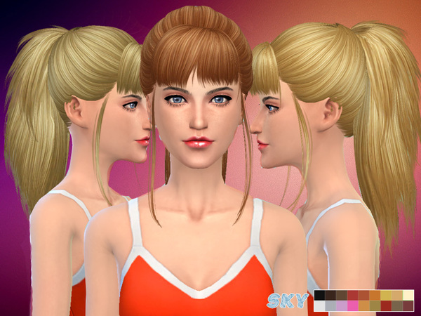 Sims 4 Hair 217 Aimee by Skysims at TSR