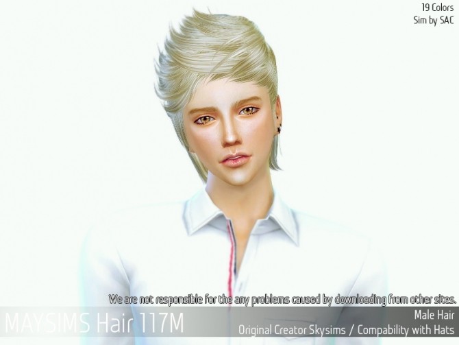 Sims 4 Hair 117M (Skysims) at May Sims