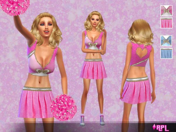 Sims 4 Cute Cheerleader Costume by RobertaPLobo at TSR