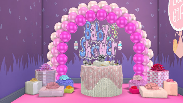 Sims 4 Bundle Of Joy Baby Shower Party Items Set at Sanjana sims