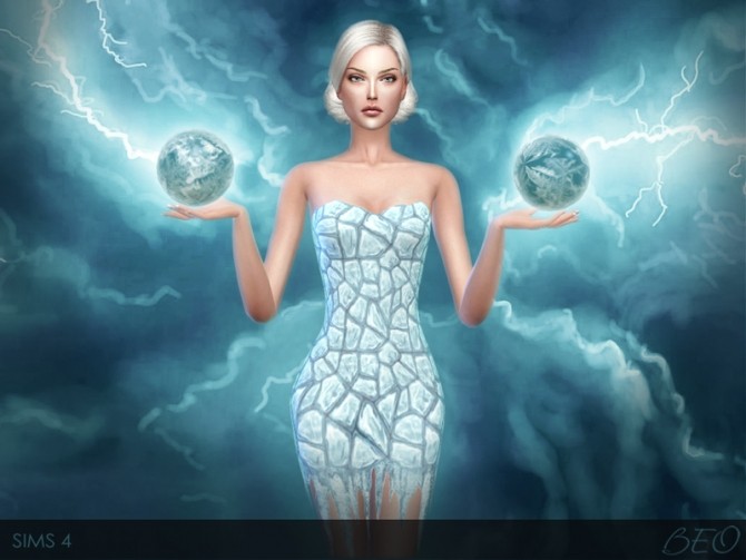 Sims 4 Flame and Ice dresses at BEO Creations