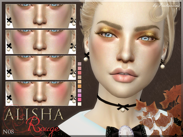Sims 4 Alisha Rouge N08 blush by Pralinesims at TSR