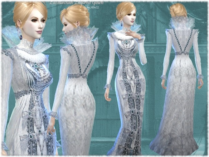Sims 4 Elizabethan Times Empress Gown at Mythical Sims