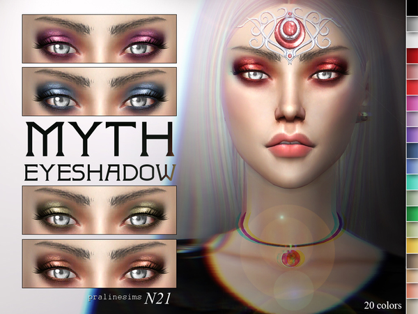 Sims 4 Myth Eyeshadow N21 by Pralinesims at TSR