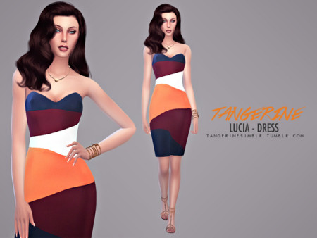 Lucia dress by Tangerine at Sims Fans