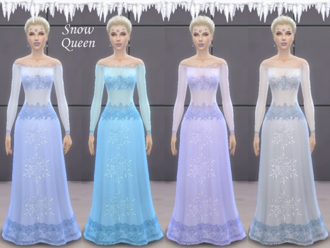 Sims 4 Dress of the Snow Queen at Tatyana Name