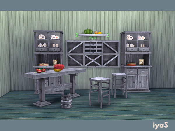 Sims 4 Rustic Country Set by soloriya at TSR