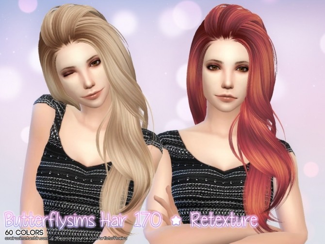 Sims 4 Butterflysims Hair 170 Retexture at Aveira Sims 4