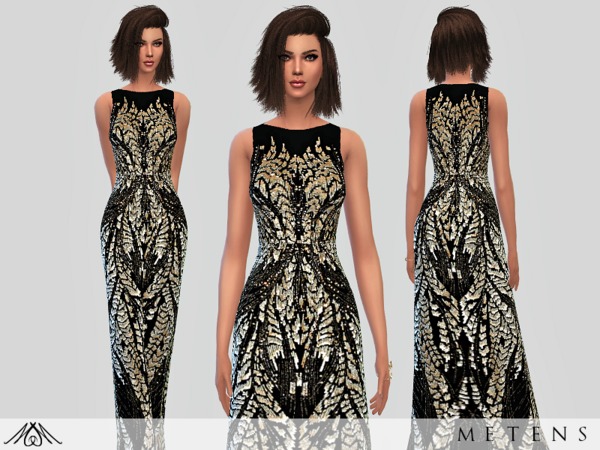 Sims 4 Phoenix Gown by Metens at TSR