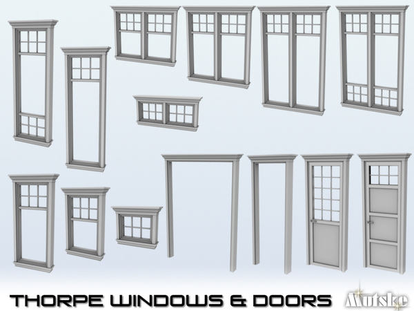 Sims 4 Thorpe Windows and Doors by mutske at TSR