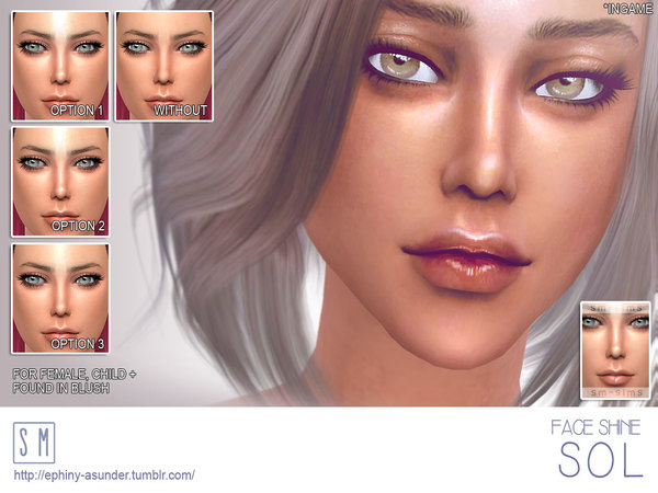 Sims 4 Sol Face Shine by Screaming Mustard at TSR