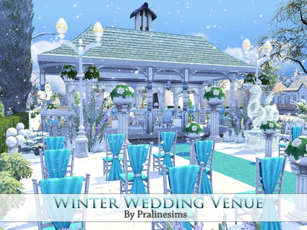 Sims 4 Winter Wedding Venue by Pralinesims at TSR