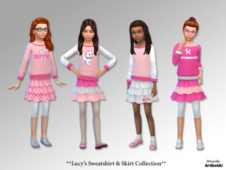 Lucy’s Sweatshirt & Skirt Collection by ArtGeekAJ at TSR