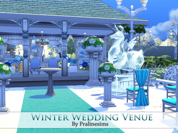 Sims 4 Winter Wedding Venue by Pralinesims at TSR