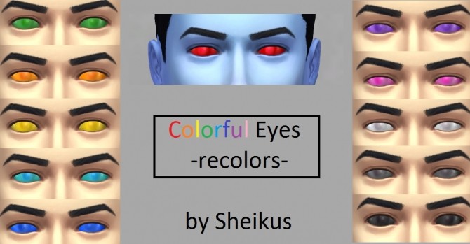 Sims 4 Colorful eyes recolors by linkster123 at Mod The Sims
