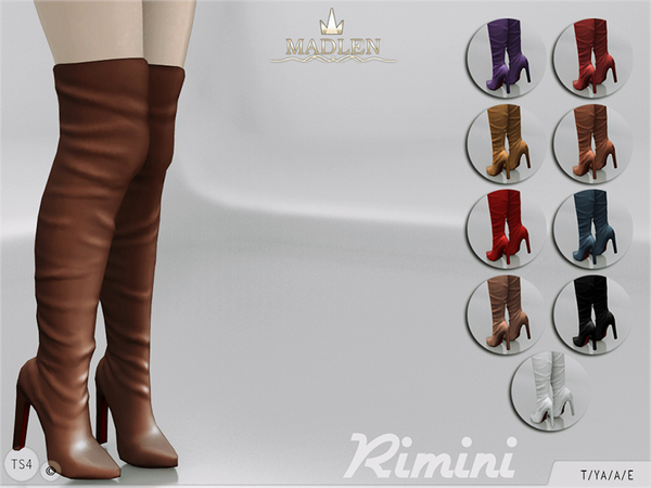 Sims 4 Madlen Rimini Boots by MJ95 at TSR