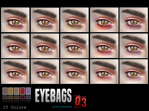 Sims 4 5 Eyebags + Concealer by Pralinesims at TSR