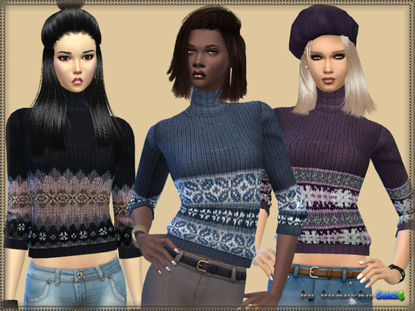 Sims 4 Sweater Turtleneck at Bukovka