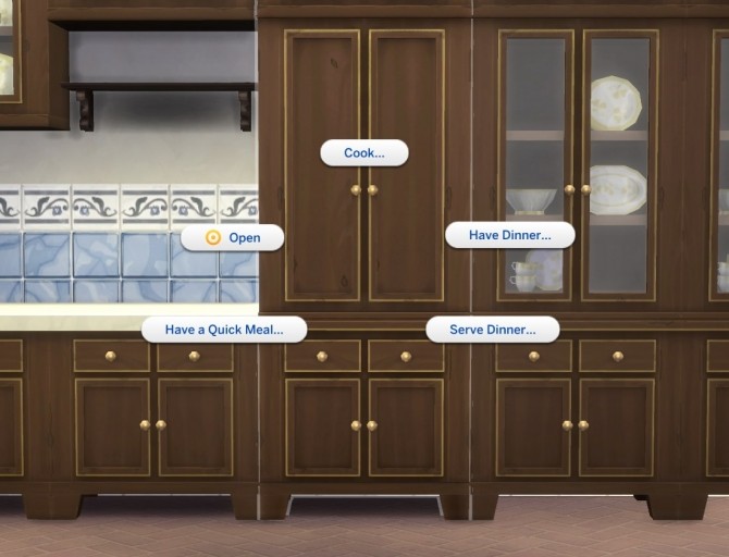 Sims 4 Fitted Country Kitchen Cupboard by plasticbox at Mod The Sims