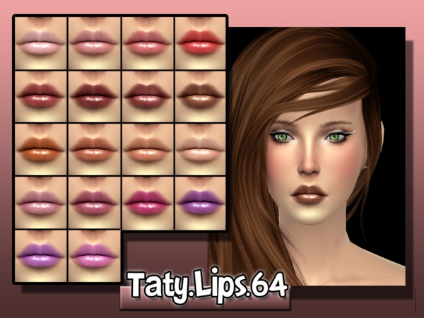 Sims 4 Lips 64 by Taty at TSR