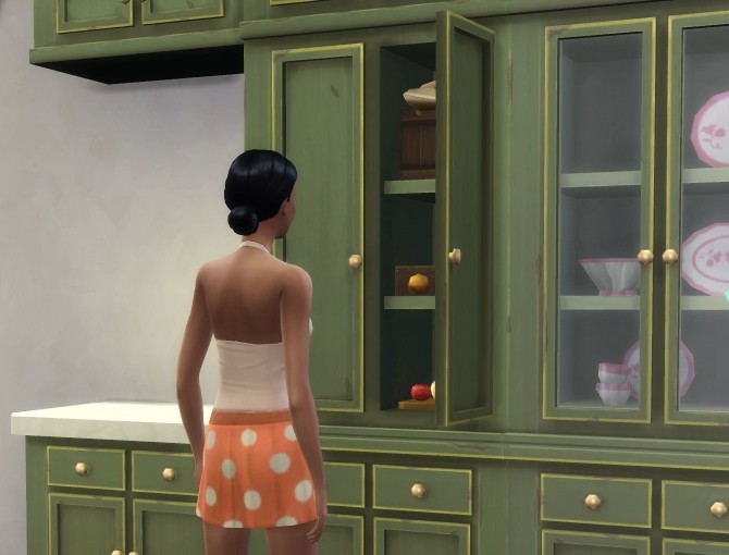 Sims 4 Fitted Country Kitchen Cupboard by plasticbox at Mod The Sims