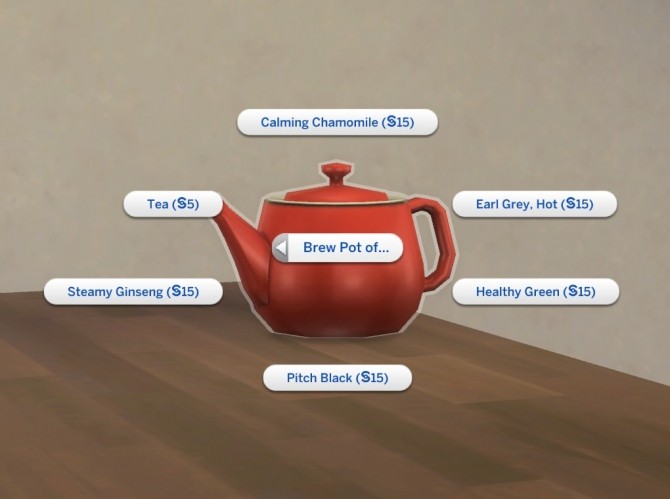 Sims 4 Functional Tea Pot by plasticbox at Mod The Sims