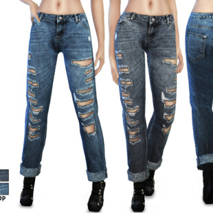 5 High Waisted Jeans at In a bad Romance » Sims 4 Updates