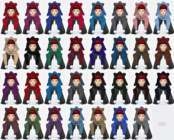 Sims 4 Child cat hood scarf at Marigold