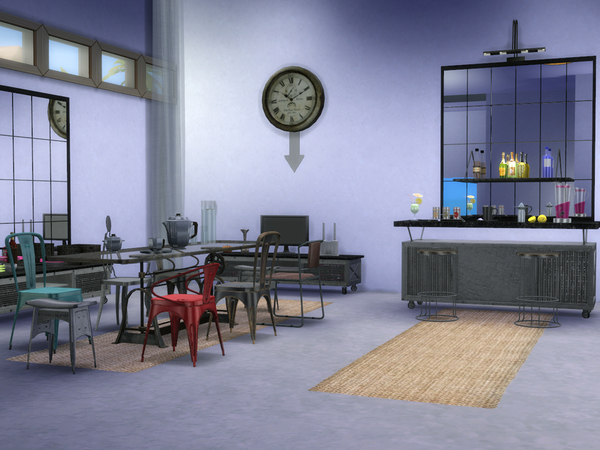 Sims 4 Loft Dining by ShinoKCR at TSR