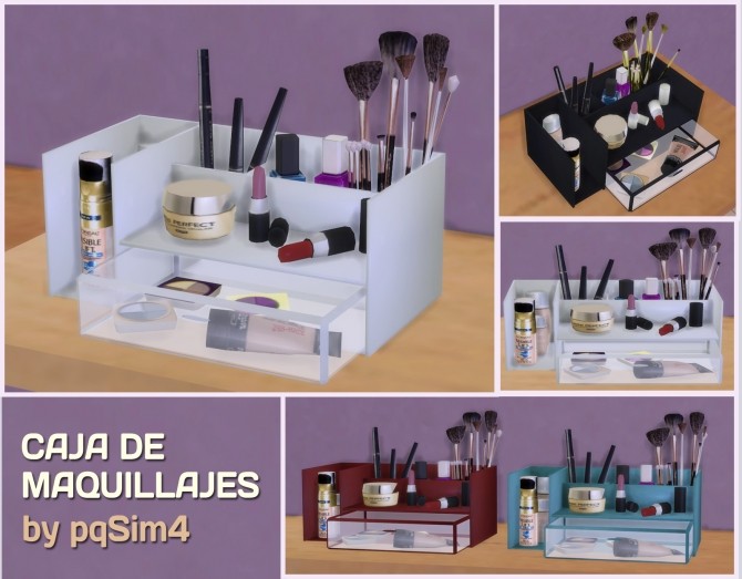 Sims 4 Makeup box by Mary Jimenez at pqSims4