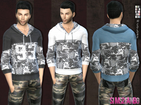 106 Casual sweatshirt by sims2fanbg at TSR » Sims 4 Updates