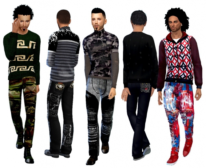 Jeans baggy, straight and designer at Dreaming 4 Sims » Sims 4 Updates
