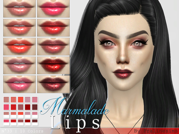 Sims 4 Marmalade Lips N33 by Pralinesims at TSR