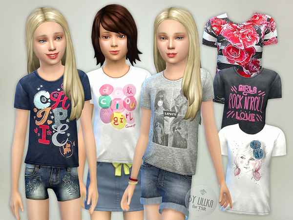 Sims 4 T  Shirt Collection GP05 by lillka at TSR