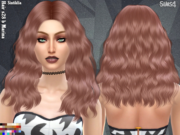 Sims 4 Hairset s28 Karina Marina by Sintiklia at TSR