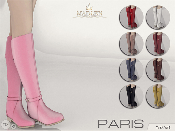 Sims 4 Madlen Paris Boots by MJ95 at TSR
