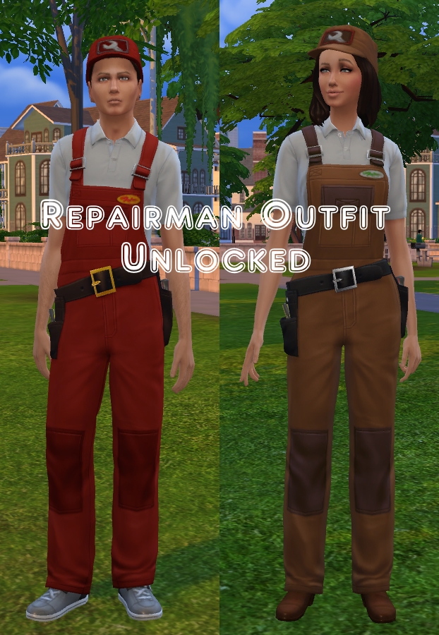 Sims 4 Repairman Outfit Unlockers by VentusMatt at Mod The Sims