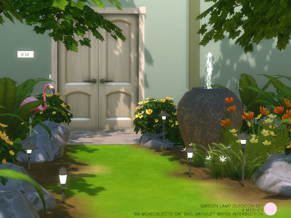 Sims 4 Garden Lamp Outdoor Set by DOT at TSR