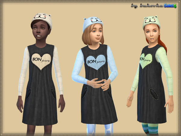 Sims 4 Dress Bonjure by bukovka at TSR