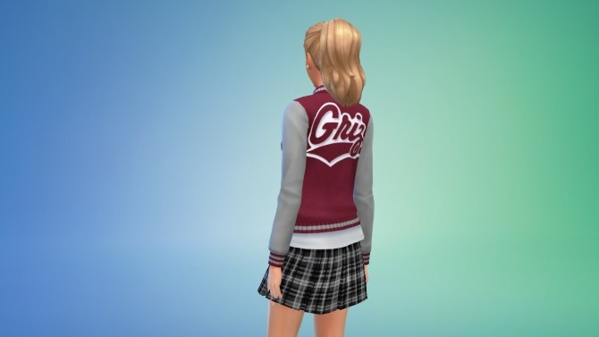 Sims 4 College Letterman Jacket by Zahkriisos at Mod The Sims
