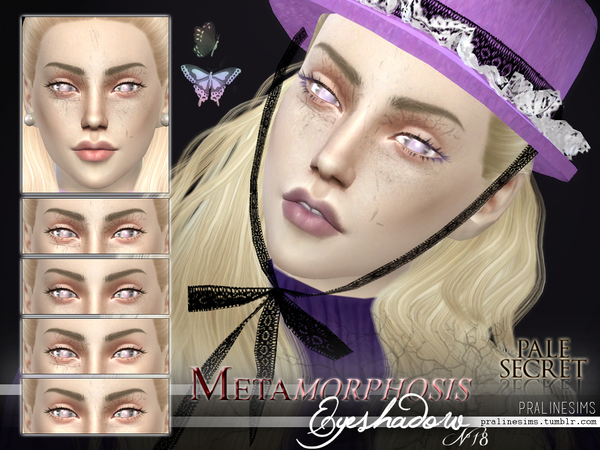 Sims 4 Metamorphosis Eyeshadow PALE SECRET N18 by Pralinesims at TSR